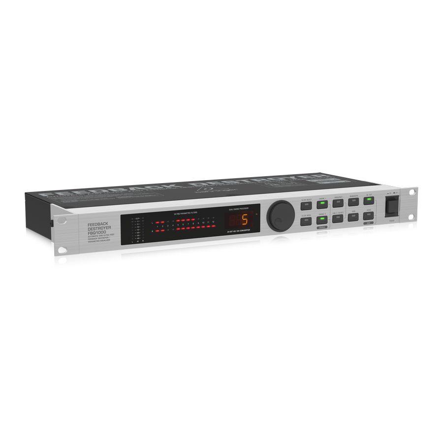 【送料込】BEHRINGER FBQ 1000 Behringer FBQ1000 Feedback Destroyer | Sweetwater