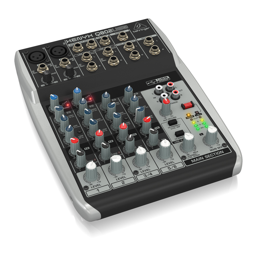 配信機器・PA機器・レコーディング機器 Q802USB XENYX 好評 Q802USB ベリンガー公式ホームページ - 製品一覧 - XENYX