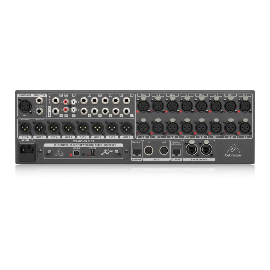 Behringer｜數碼混音器｜X 32 Rack - Sunrise Trading Co.